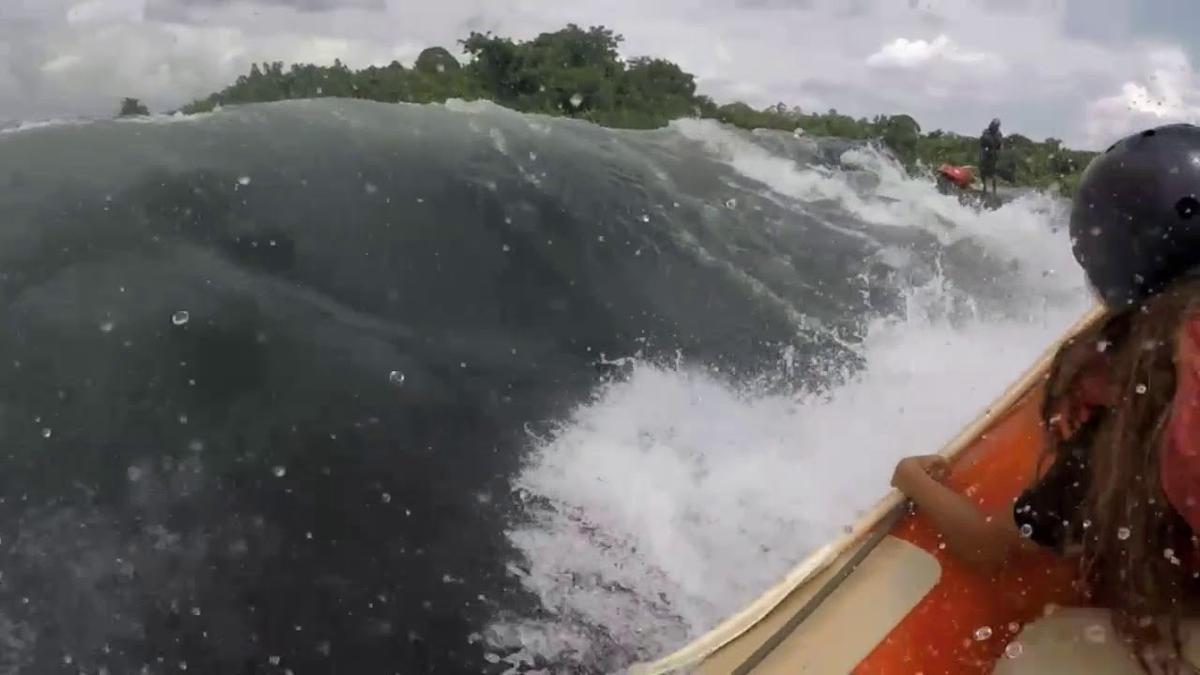 'Video thumbnail for White water rafting on the Nile at Jinja, Uganda'