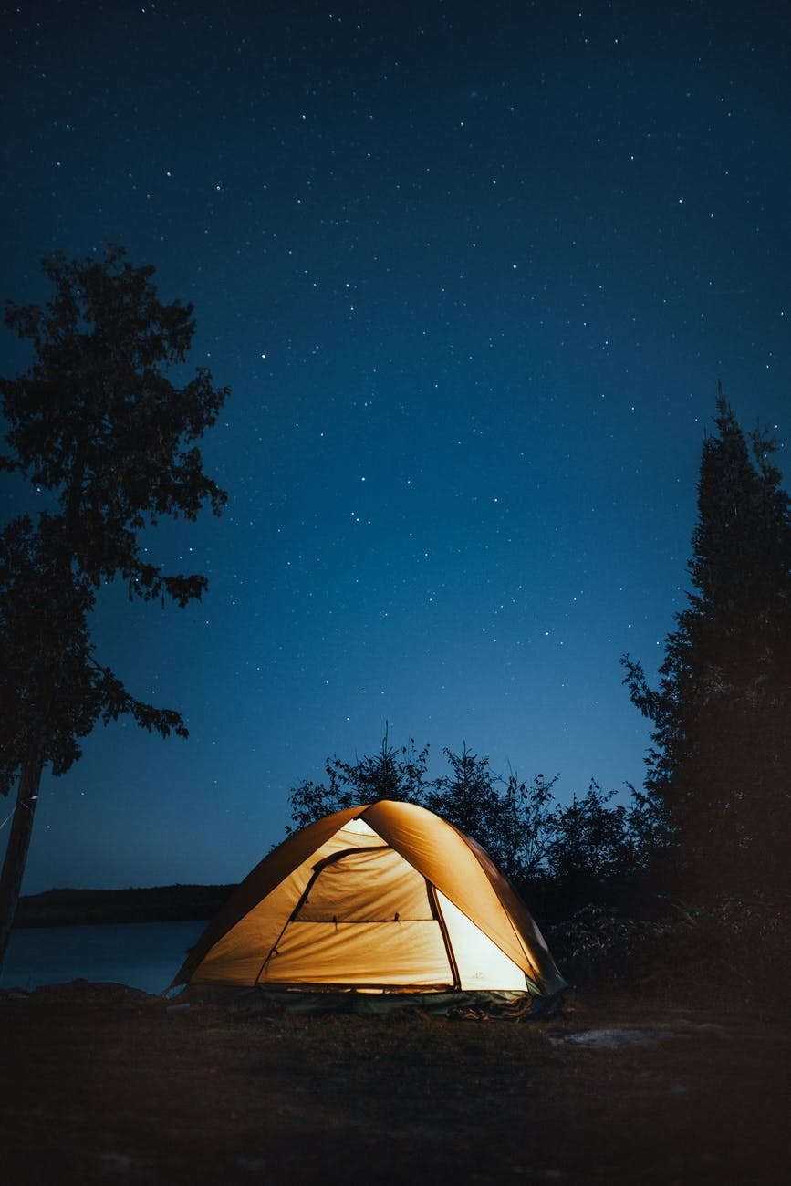 tent in the midnight stars