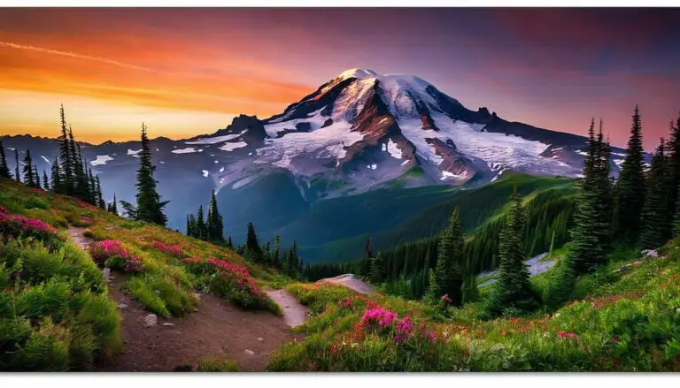 A breathtaking view of Mount Rainier from the Skyline Trail.